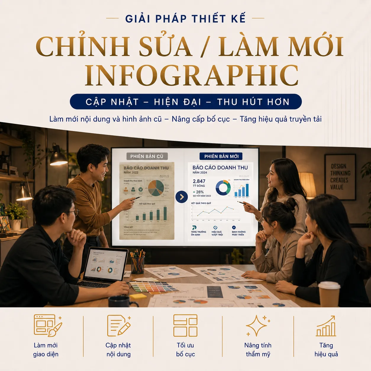 Chỉnh sửa, làm mới infographic