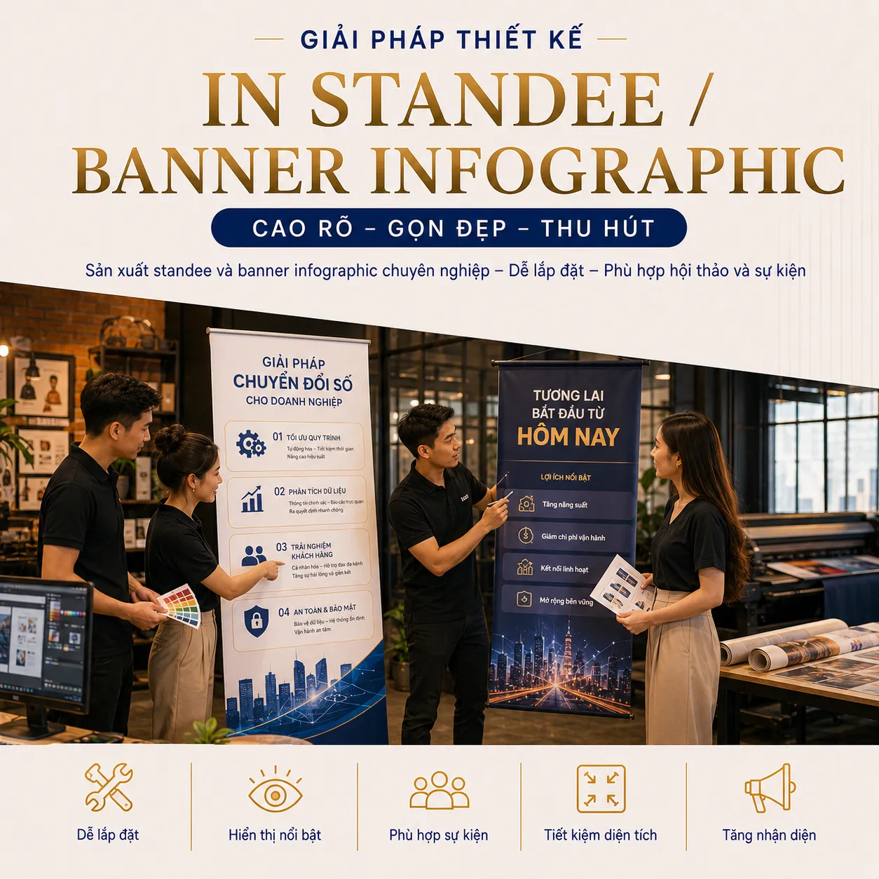 In standee, banner infographic