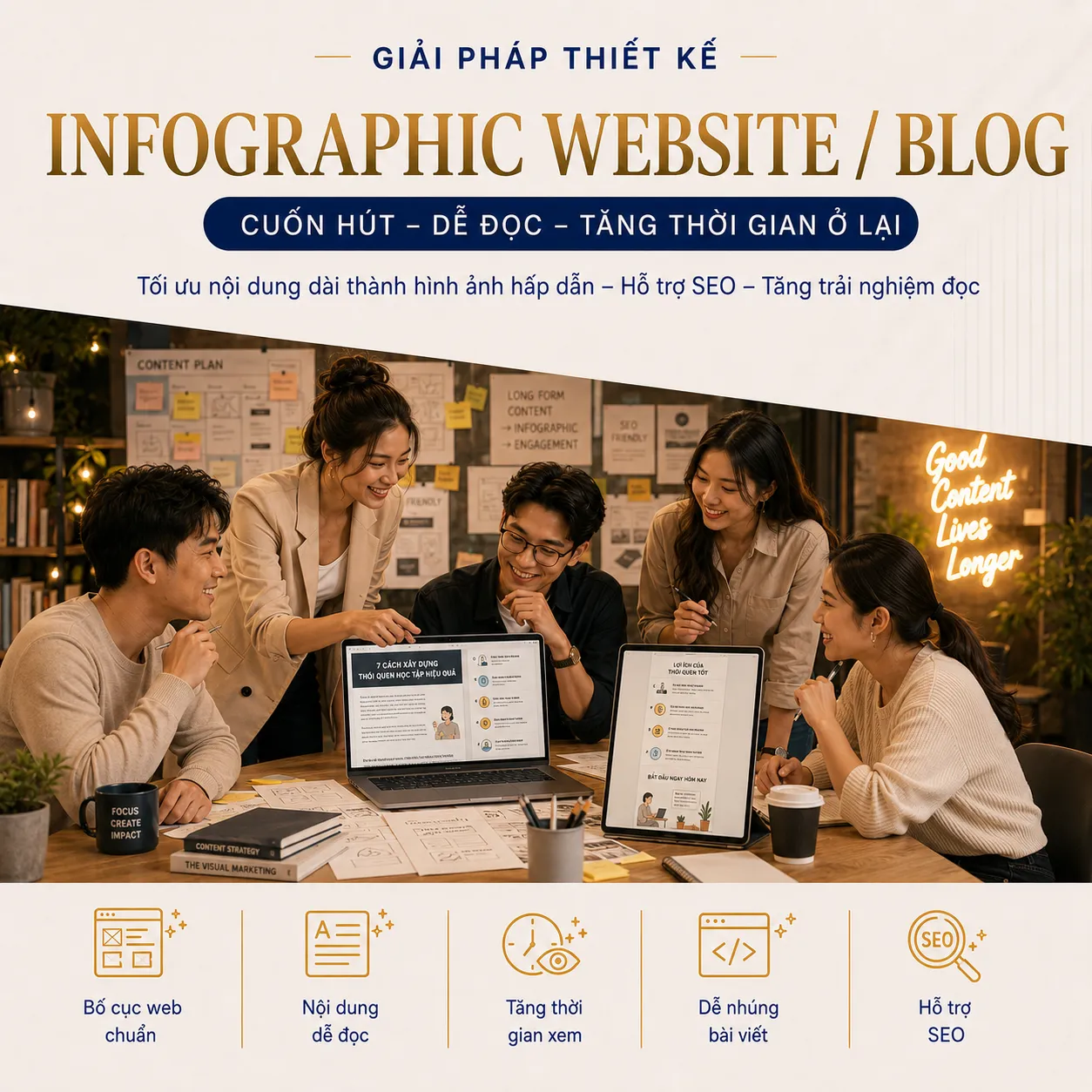 Infographic website, blog